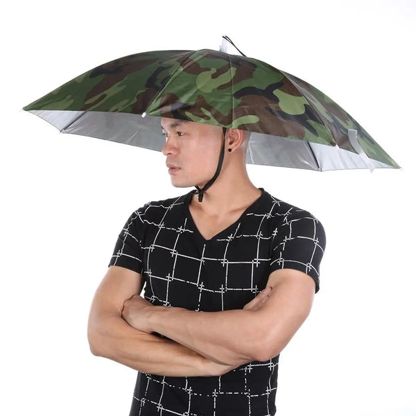 Umbrella hat for free hands