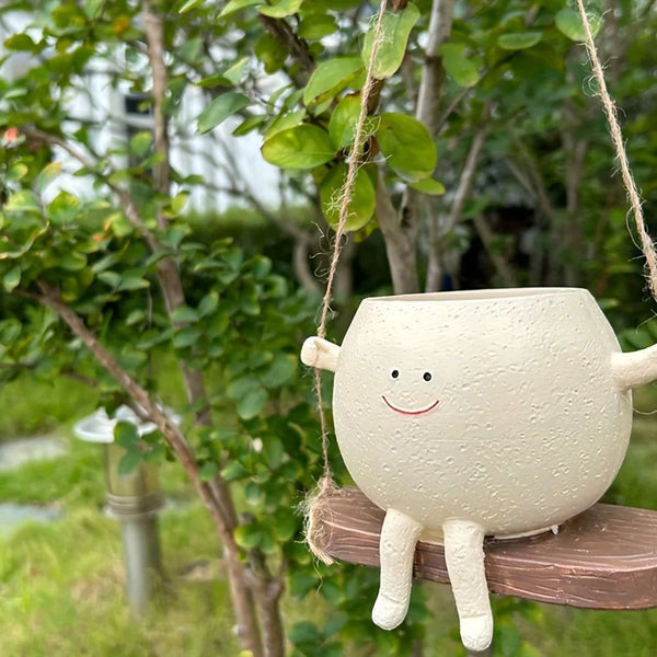 Sweet flower pot on swing