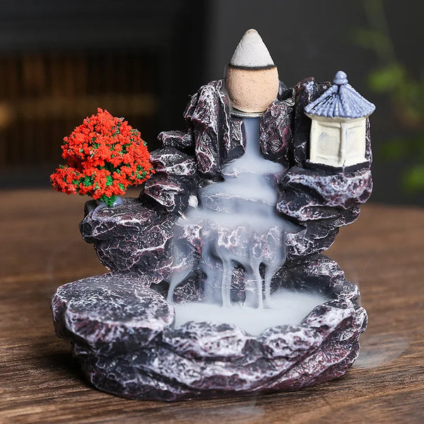 Waterfall incense cones backflow incense burner