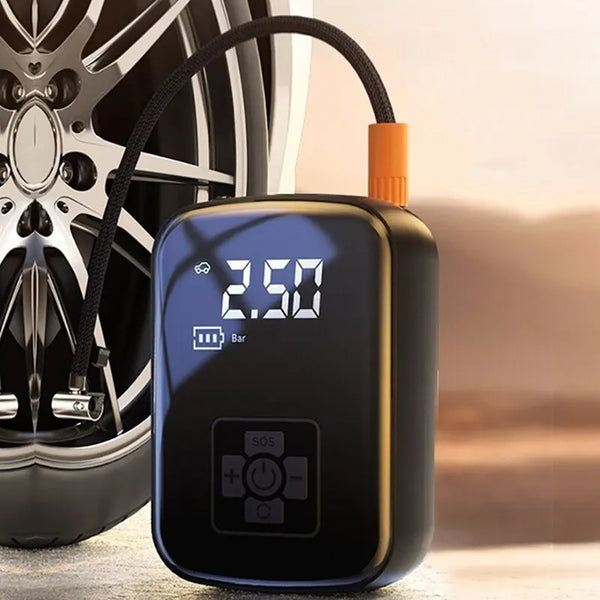 Wireless electric mini compressor for car & bicycle tires