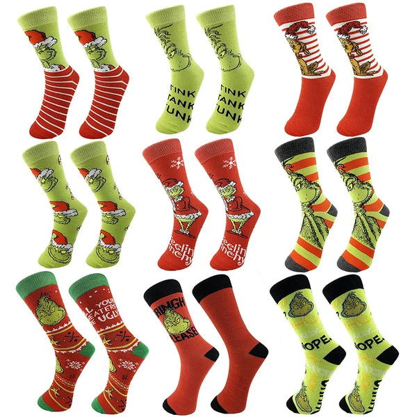 Grinch men's Christmas socks