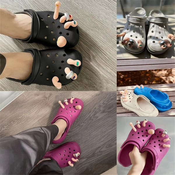 Funny toe pins for Croc slippers