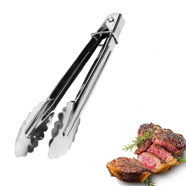 Stainless steel grill tongs