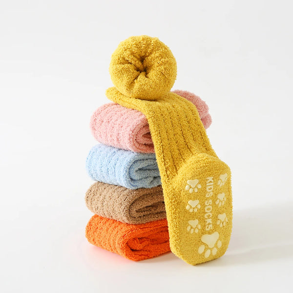 Merino children's socks with anti-slip nubs