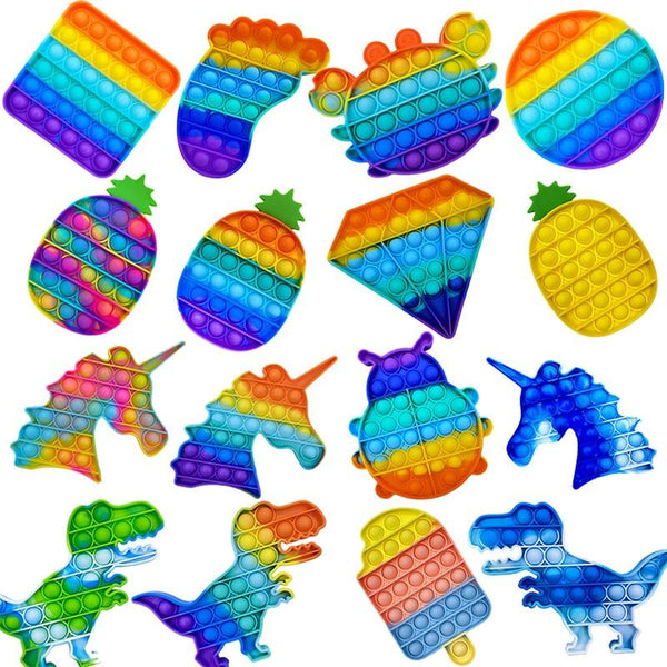 Plop It Rainbow Pop Up Fidget Toy Finger Game