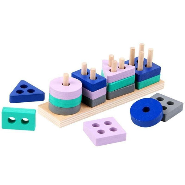 Educational Wooden Toy Montessori Shape Sorting Board