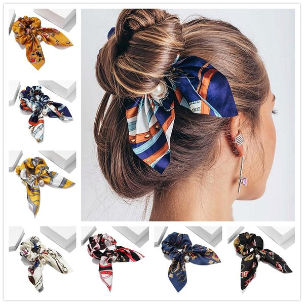 Chiffon Bowknot Vintage Haargummi