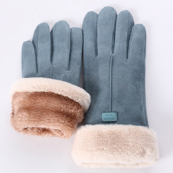 Gefütterter Damen Kunstlederhandschuh