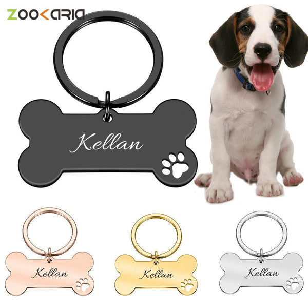 Personalized dog collar tag with name & phone number