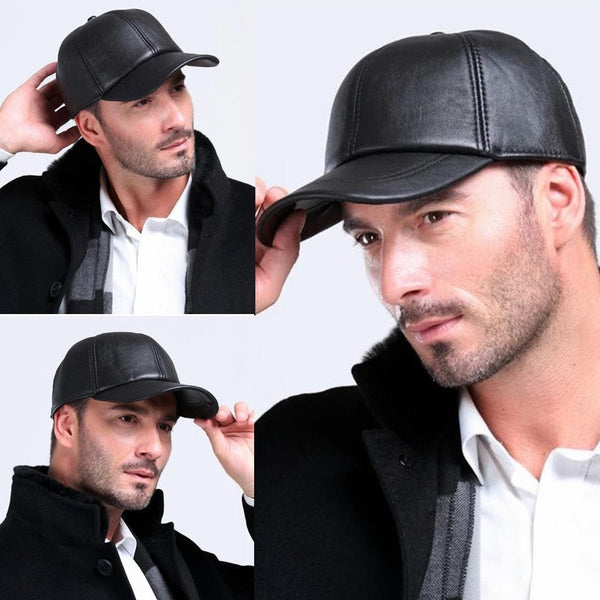 Leather Baseball Full Cap Men