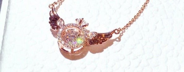 Angel Wing Rhinestone Necklace