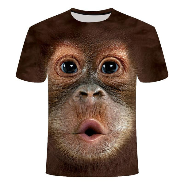 3D T-Shirt for Men and Women with Monkey Print