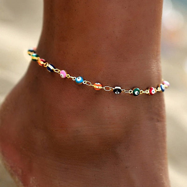Colorful anklets for women