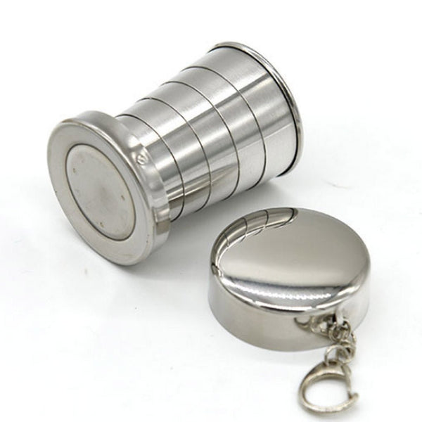Foldable Stainless Steel Camping Coffee & Tea Cup