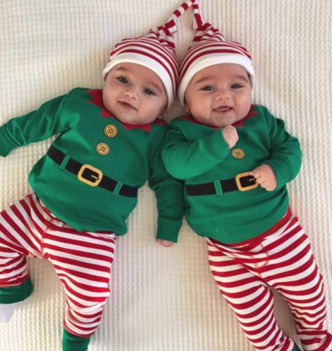Christmas Elf 3-piece Set (Pants, Long Sleeve Bodysuit & Hat)