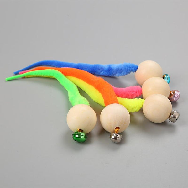 Bouncy Ball Bell Worm Cat Toy