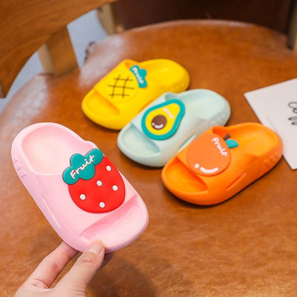 Anti-slip fruit bath slippers for children