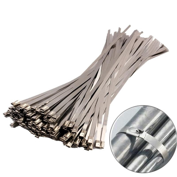Universal cable ties made of stainless steel (20 pieces)