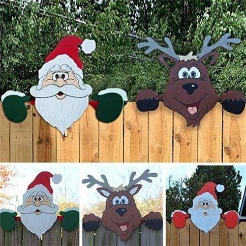 Weihnachts-Dekoration für den Gartenzaun