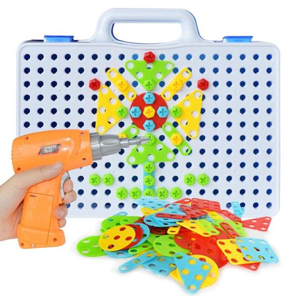 Drill GTX - Children's construction set with electric cordless screwdriver